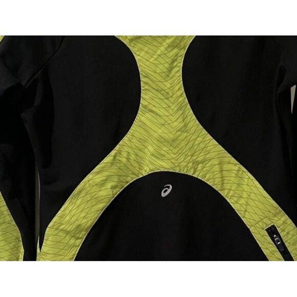 ASICS Sporty Neon/Black Trim Full Zip Running Jacket Kangaroo Pocket Women’s M - Picture 12 of 13